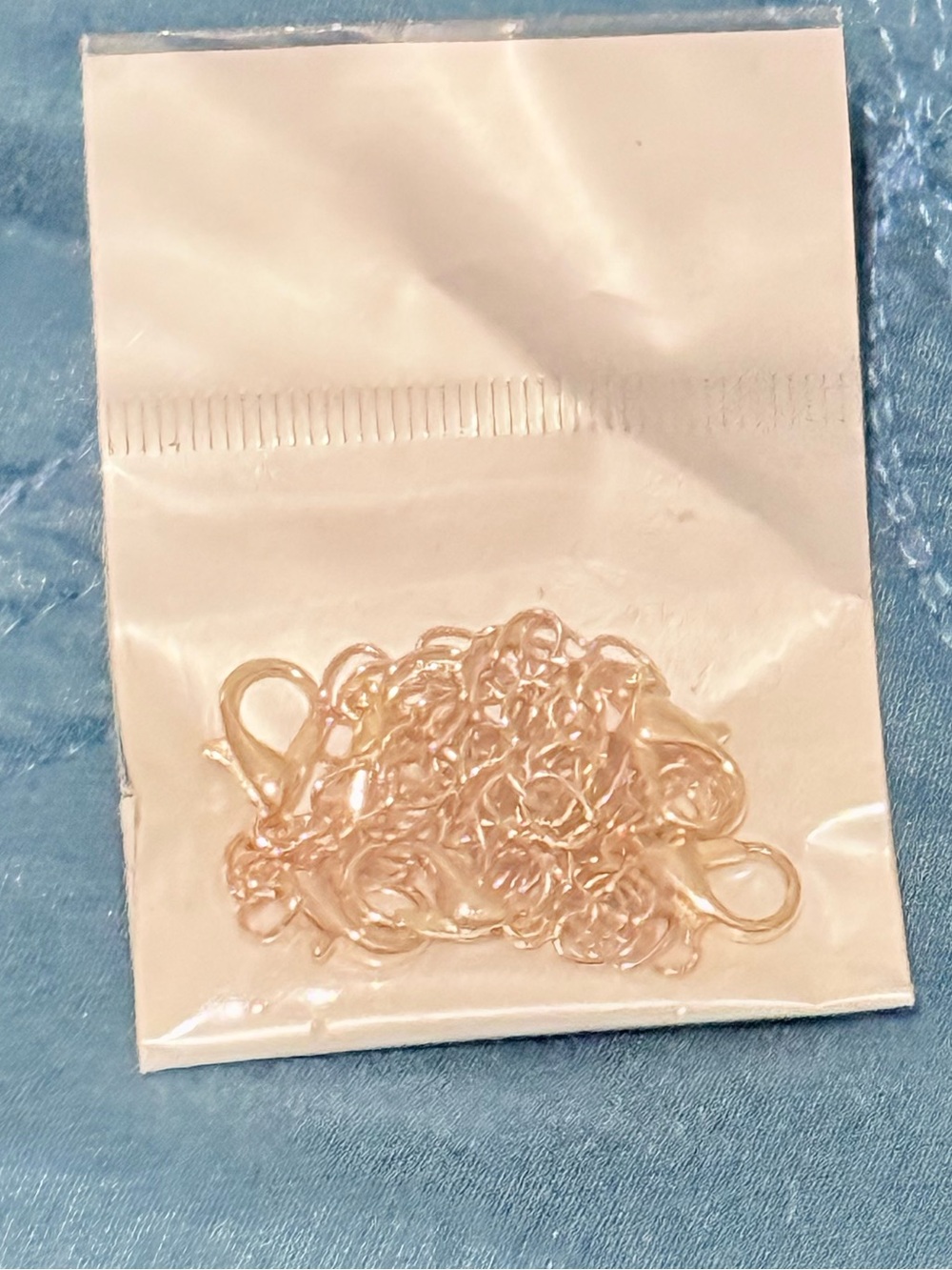 Rose gold Delicate Thin Chain Necklace clasps - Light Gold Tone